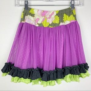 Dream Spun Girl’s Skirt Green Purple Size 8 A5